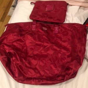 Coach Travel bag with Toiletry/Make up pouch